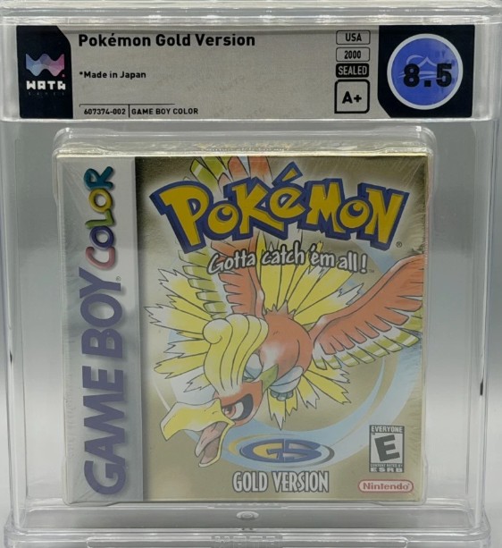 Pokemon Gold Version Nintendo Game Boy Color Sealed New WATA 8.5 A+ Graded